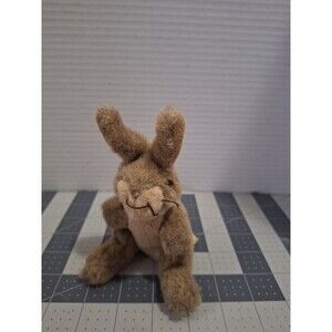 Folkmanis Finger Puppet brown Bunny Rabbit Plush stuffed animal toy